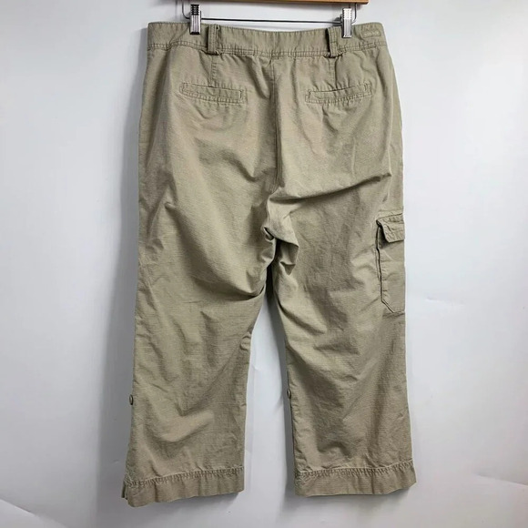 Woolrich Women's Cargo Capri Cotton Roll Up Pants Size‎ 14 - Picture 2 of 12